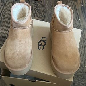 UGG Women's Tan Ankle Booties